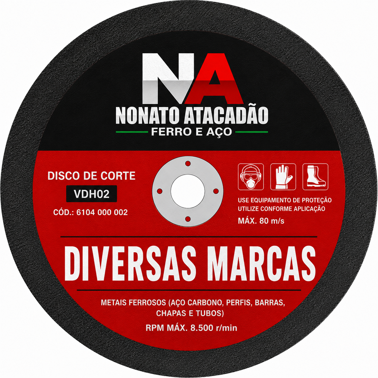 DISCO DE CORTE FERRO 14 POL FURO 1 POL N
